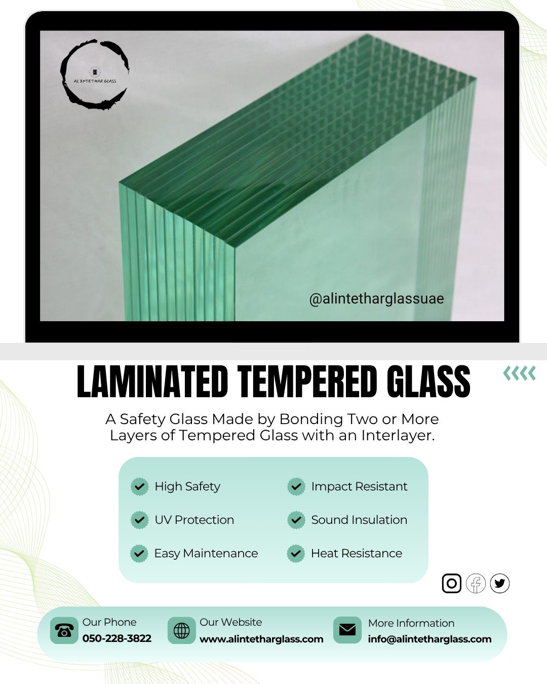 Laminated Tempered Glass in Dubai