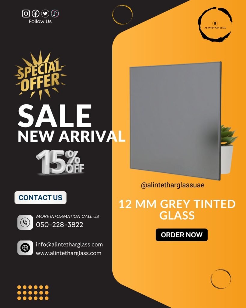 Grey Tinted Glass Alintethar
