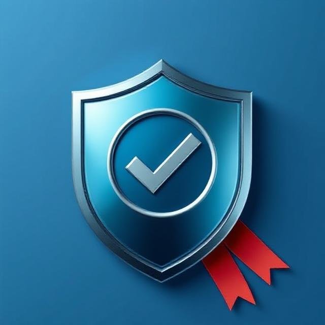 Shield, check mark, or certificate badge