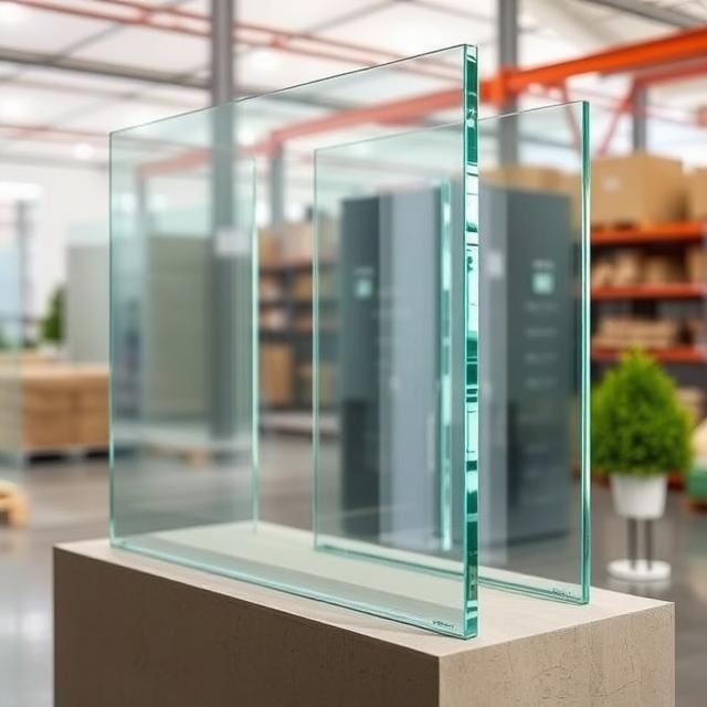 clear glass table top with modern design