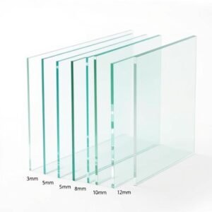 ultra clear glass table top with modern design