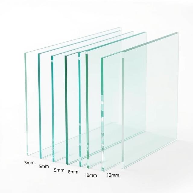 ultra clear glass table top with modern design