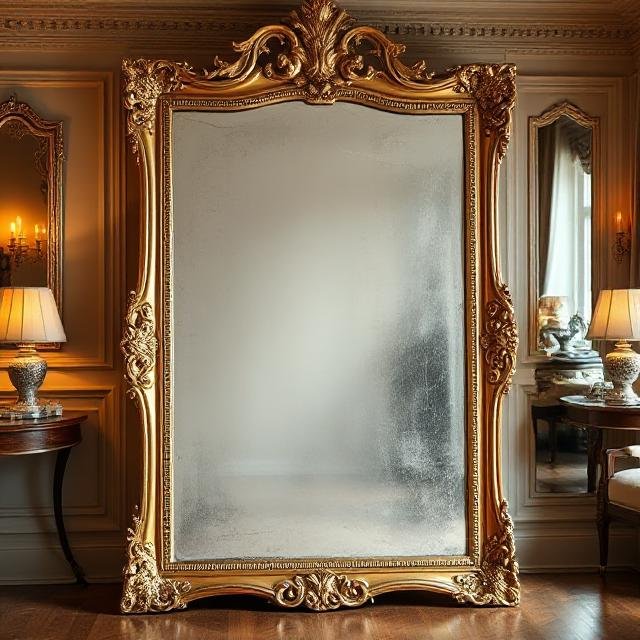 Decorative antique mirrors glass panels for luxury home decor. Alintethar Glass, Dubai