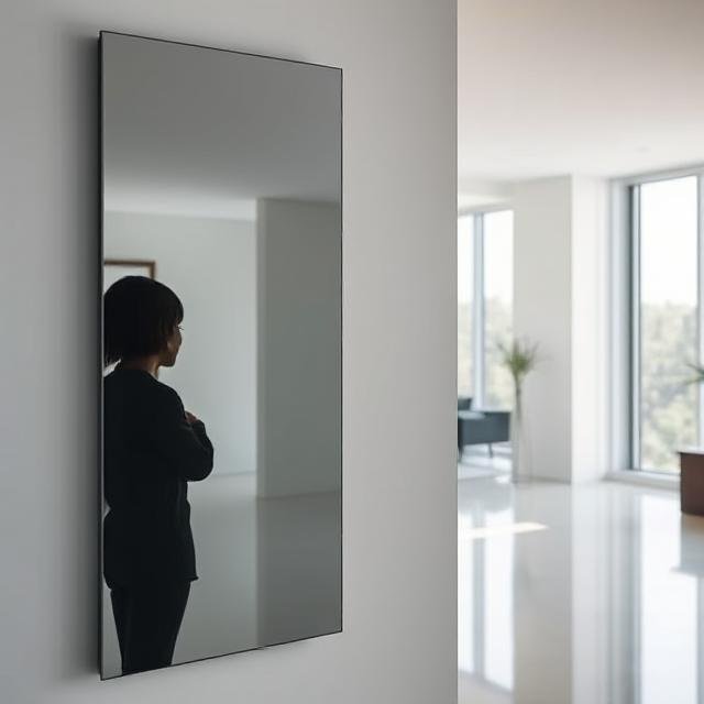 A realistic modern interior featuring a one way mirror dubai