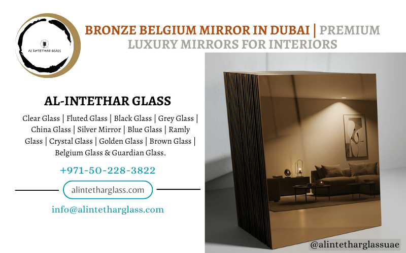 Decorative Bronze Belgium Mirror Dubai. Alintethar Glass Dubai
