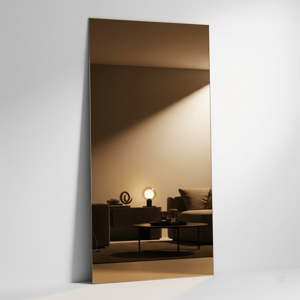 Premium Bronze Belgium Mirror Sheet, Alintethar Glass Dubai