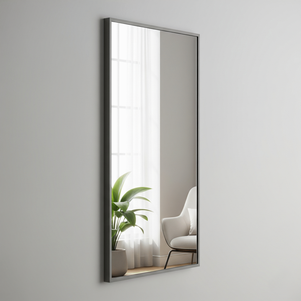 Decorative Grey Belgium Mirror for Wall Design. Alintethar Glass, Dubai