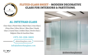Blog 10 Fluted Glass Sheets for Modern Interiors and Partitions, Alintethar Glass Trading Dubai.